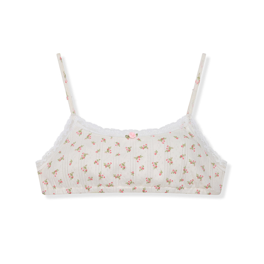 Pointelle Crop Top- Rose - The NAP Co.