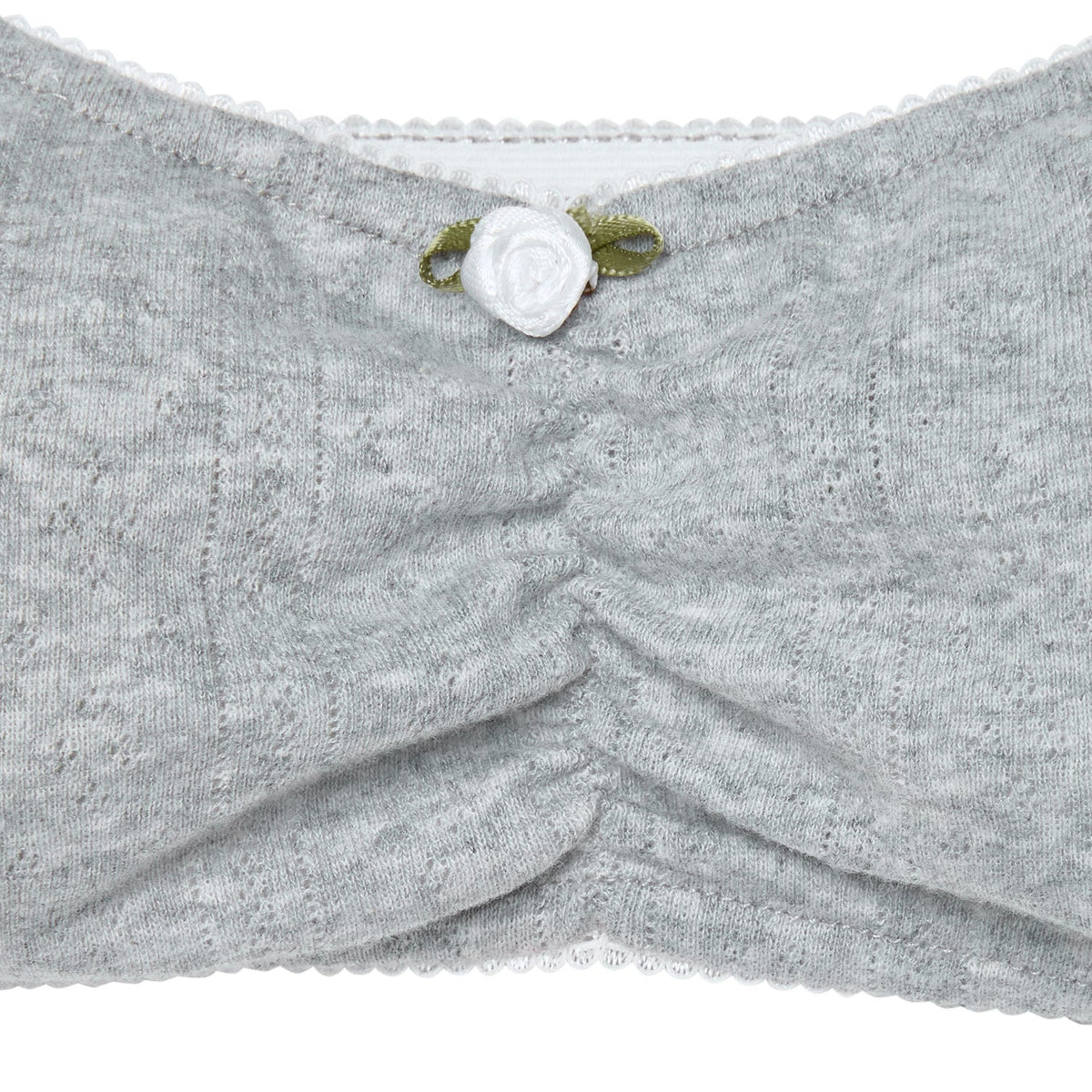 Pointelle Crop Top- Grey Marl - The NAP Co. - image 2