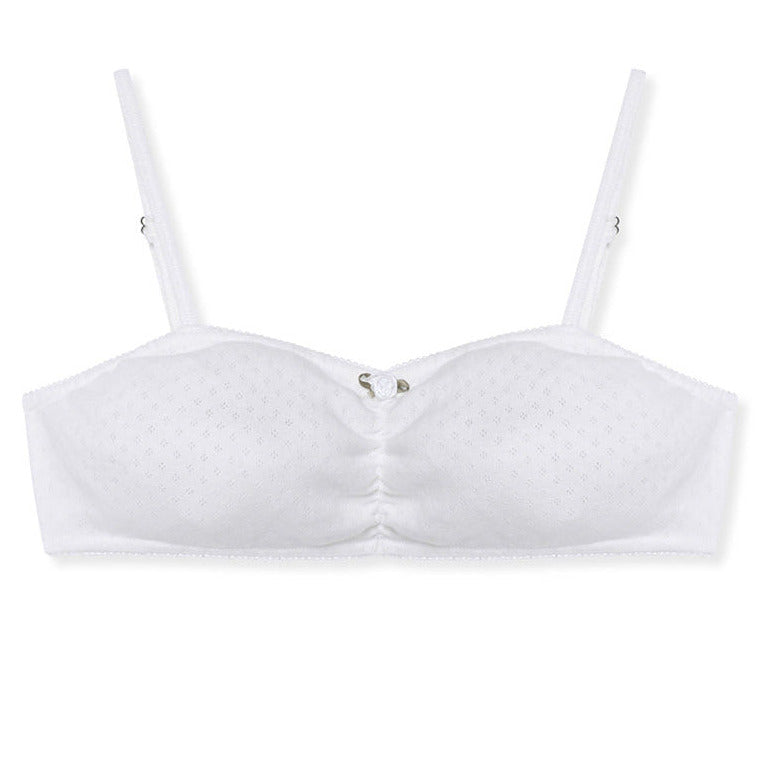 Pointelle Crop Top- Milk White - The NAP Co.